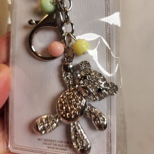 Silver Bear Key Chain/Bag Charm